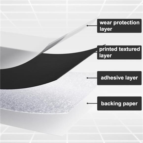 Black Wood Contact Paper - 23.6 x 196 Inches - Self-Adhesive, Removable - Picture 6 of 7